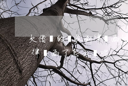 欠借唄的錢收到律師函(欠借唄的錢逾期了寄律師函了怎么辦呢)