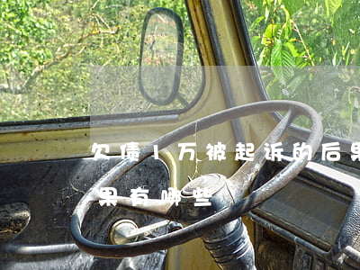 欠债1万被起诉的后果(欠债1万被起诉的后果有哪些)