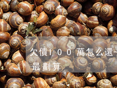 欠債100萬怎么還-欠債100萬怎么還最劃算