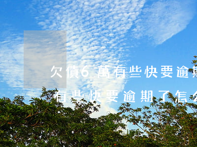 欠債6萬有些快要逾期了怎么辦-欠債6萬有些快要逾期了怎么辦呢