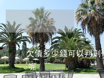 欠債多少錢可以判刑-欠債多少錢可以判刑呢
