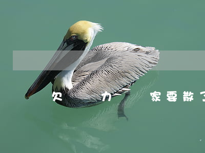 欠債無力償還家要散了
