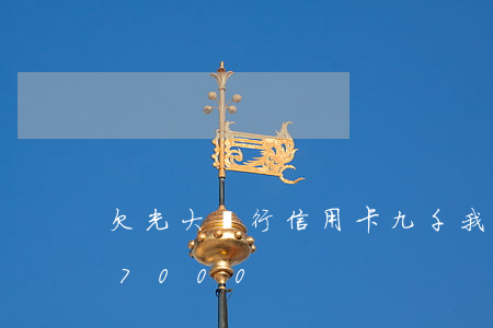 欠光大銀行信用卡九千(我光大銀行信用卡欠7000)