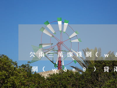 欠兩三萬塊錢網(wǎng)貸算多不(欠了網(wǎng)貸兩三萬)