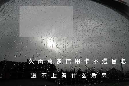 欠兩萬多信用卡不還會怎樣(欠信用卡兩萬八還不上,有什么后果)