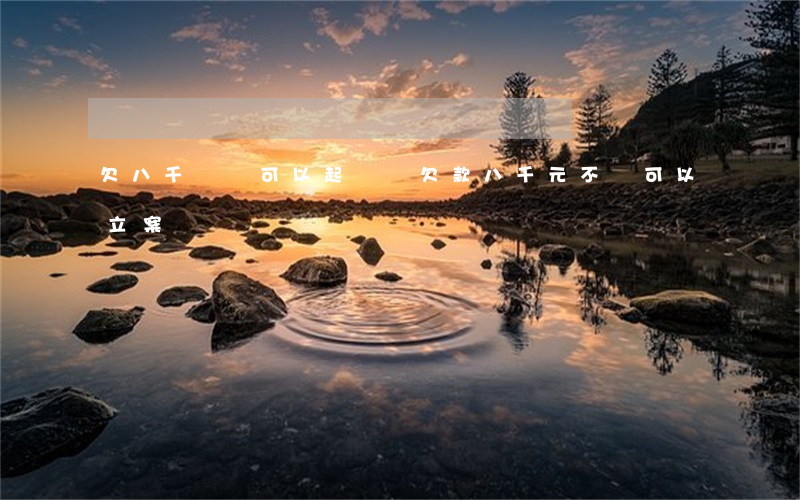 欠八千塊錢可以起訴嗎(欠款八千元不還可以立案嗎)