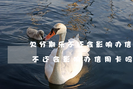 欠分期乐不还会影响办信用卡吗-欠分期乐不还会影响办信用卡吗安全吗
