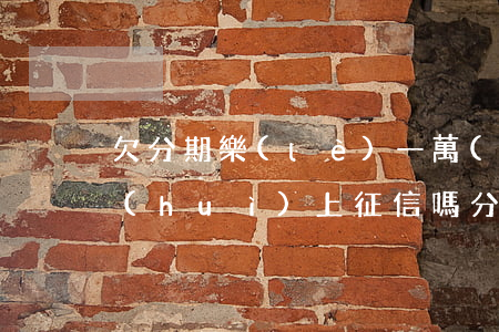 欠分期樂(lè)一萬(wàn)多塊錢會(huì)上征信嗎(分期樂(lè)每借一筆都會(huì)上征信嗎)