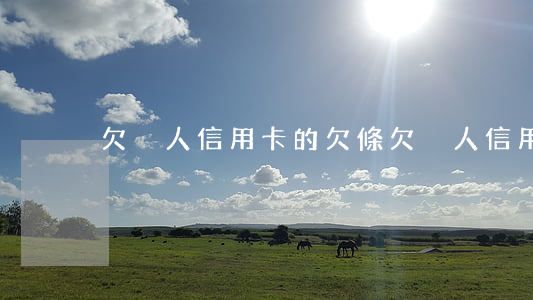 欠別人信用卡的欠條(欠別人信用卡的欠條)