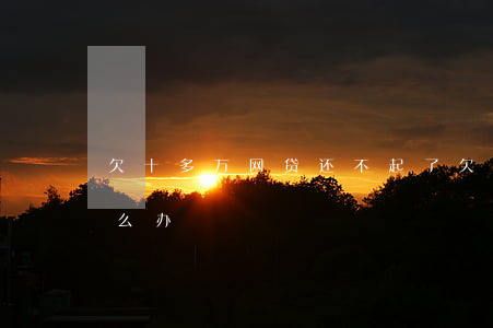 欠十多万网贷还不起了(欠十万网贷还不起怎么办)