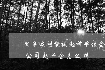 欠多家网贷被起诉单位会开除吗(被多家网贷公司起诉会怎么样)