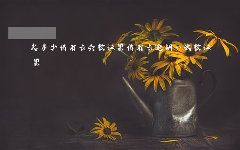 欠多少信用卡会被拉黑（信用卡逾期一次被拉黑）