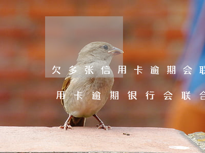 欠多张信用卡逾期会联合起诉我吗(好几张信用卡逾期,银行会联合报案吗)