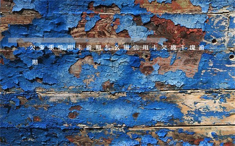 欠多張信用卡逾期怎么辦(信用卡欠幾千塊逾期)