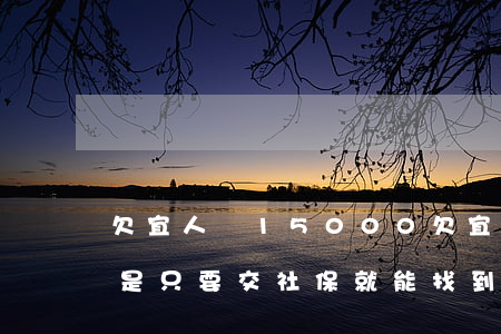 欠宜人貸15000(欠宜人貸的錢沒還是不是只要交社保就能找到)
