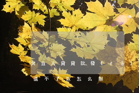欠宜人貸貸款發(fā)不上怎么辦(宜人貸還不了款怎么辦)