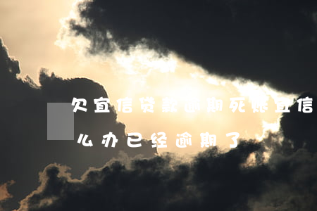 欠宜信贷款逾期死账(宜信贷款无力偿还了怎么办已经逾期了)