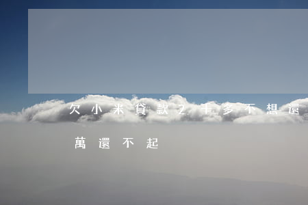 欠小米貸款2千多不想還了(小米金融貸款2萬還不起)