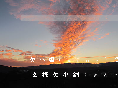 欠小網(wǎng)貸不還會(huì)怎么樣(欠小網(wǎng)貸的不還會(huì)怎么樣)