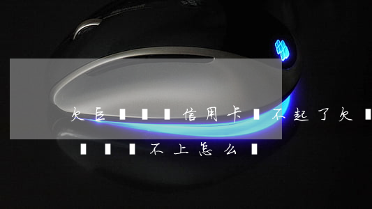 欠巨額網貸信用卡還不起了(欠網貸信用卡十幾萬還不上怎么辦)