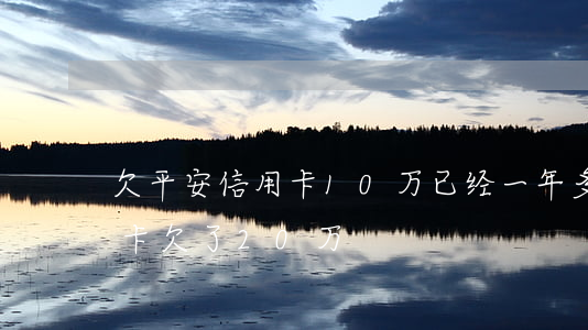 欠平安信用卡10万已经一年多了（平安信用卡欠了20万）