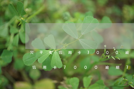 欠平安信用卡7000逾期7年了-欠平安信用卡7000逾期7年了會(huì)怎樣