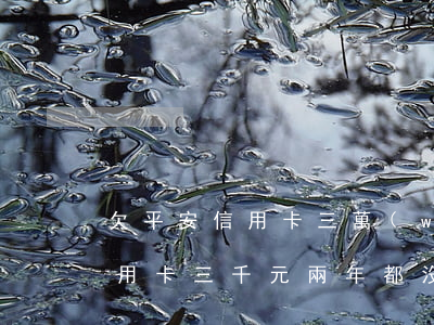 欠平安信用卡三萬(wàn)沒還(欠平安信用卡三千元兩年都沒還會(huì)怎么樣)