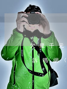 欠幾千元網(wǎng)貸會(huì)起訴嗎(網(wǎng)貸欠幾千元會(huì)被起訴嗎)