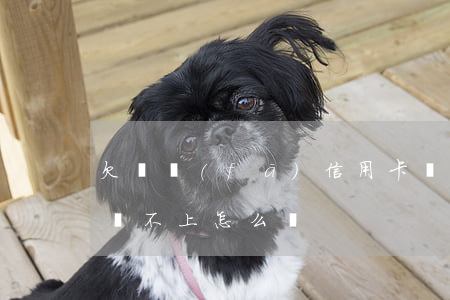 欠廣發(fā)信用卡還不了(廣發(fā)還不上怎么辦)