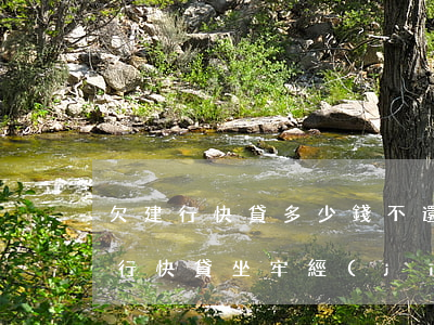 欠建行快貸多少錢不還會(huì)坐牢(建行快貸坐牢經(jīng)歷)