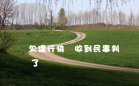 欠建行快貸收到民事判決書(建行快貸起訴我了)
