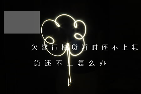 欠建行快贷暂时还不上怎么办(建设银行的快贷还不上怎么办)
