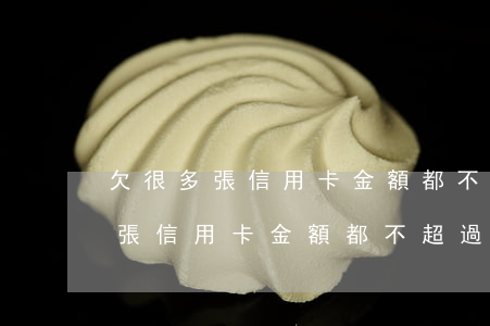 欠很多張信用卡金額都不超過二萬-欠很多張信用卡金額都不超過二萬怎么辦