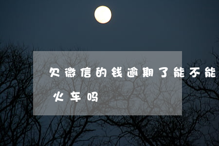 欠微信的钱逾期了能不能坐火车(逾期不能坐火车吗)