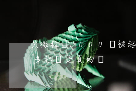 欠微粒貸1000會被起訴嗎(微粒貸欠一萬多起訴是真的嗎)