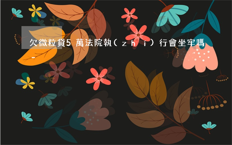 欠微粒貸5萬法院執(zhí)行會坐牢嗎-