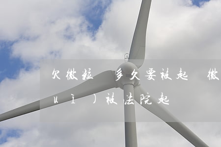 欠微粒貸多久要被起訴(微粒貸欠多少會(huì)被法院起訴)