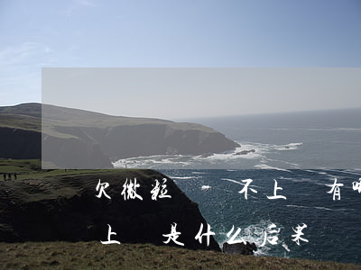 欠微粒貸還不上會有哪些流程(欠微粒貸還不上會是什么后果)