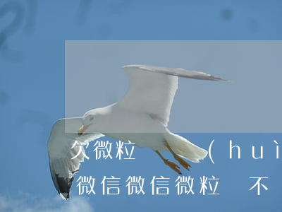 欠微粒貸錢會(huì)不會(huì)封微信(微信微粒貸不還會(huì)封微信嗎)