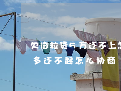 欠微粒贷5万还不上怎么办(微粒贷借了5万多还不起怎么协商)