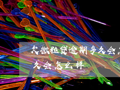 欠微粒贷逾期多久会怎么样(欠微粒贷逾期多久会怎么样)