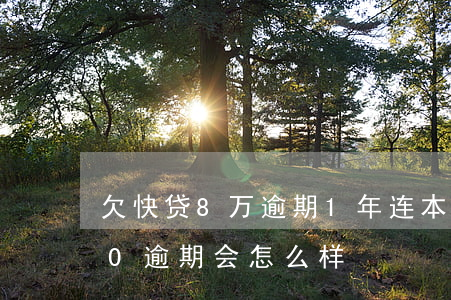 欠快贷8万逾期1年连本多少(欠快贷1000逾期会怎么样)