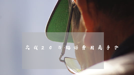 欠我20万起诉费用是多少