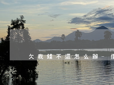 欠我錢不還怎么辦-借款不還怎么處理