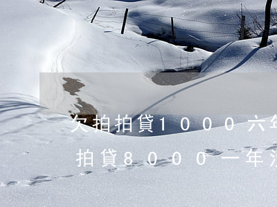欠拍拍貸1000六年沒(méi)還(欠拍拍貸8000一年沒(méi)有還起訴我怎么辦)