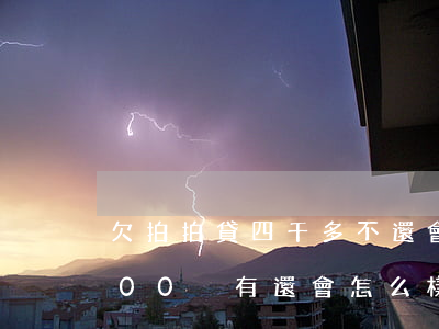 欠拍拍貸四千多不還會如何(拍拍貸借款4000沒有還會怎么樣)