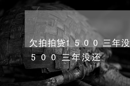 欠拍拍贷1500三年没还款(拍拍贷借了1500三年没还)