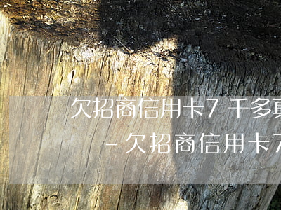 欠招商信用卡7千多真的會(huì)起訴嗎-欠招商信用卡7千多真的會(huì)起訴嗎知乎