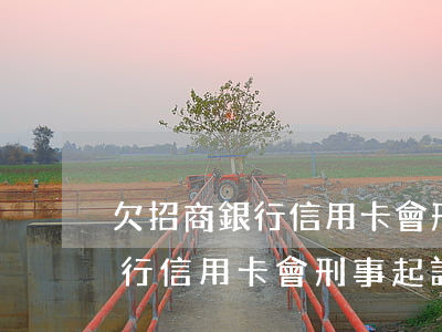 欠招商銀行信用卡會刑事起訴嗎-欠招商銀行信用卡會刑事起訴嗎知乎