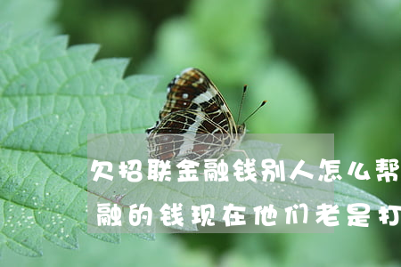 欠招联金融钱别人怎么帮他还(朋友欠招联金融的钱,现在他们老是打电话给我)